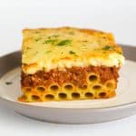 A big serving of Greek lasagna