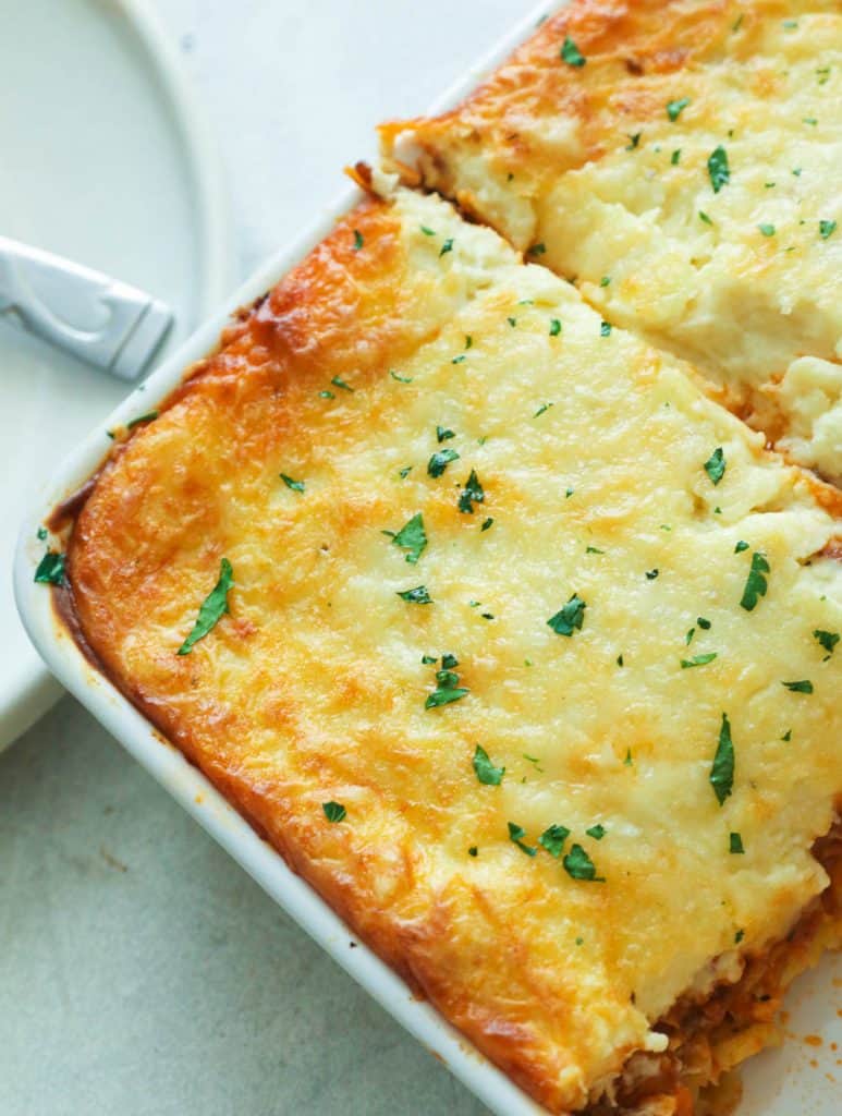 Greek Pastitsio in a Casserole