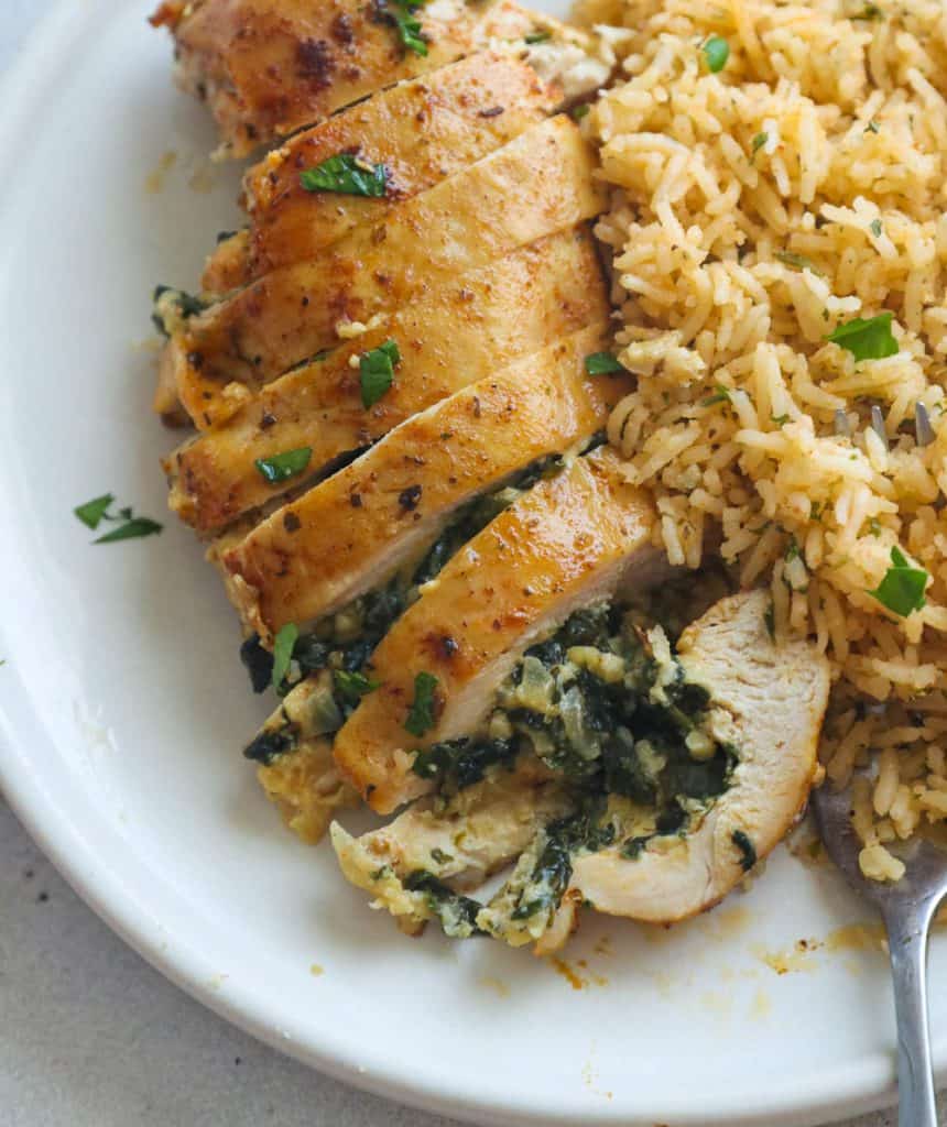 Stuffed Chicken Breast with Seasoned Rice