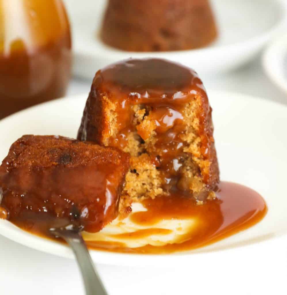 Sliced Toffee Pudding Cake