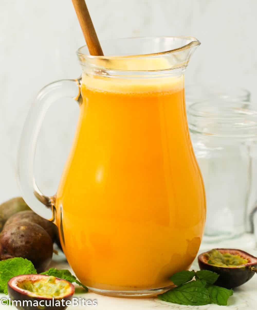 Passion Fruit Juice in a Pitcher