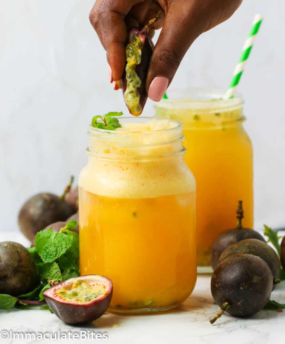 Passion Fruit Juice Added with Passion Fruit