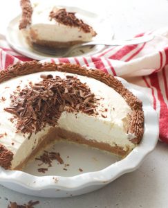 Sliced Open French Chocolate Silk Pie