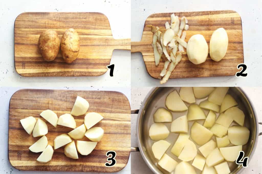 Potato Rolls Steps 1-4