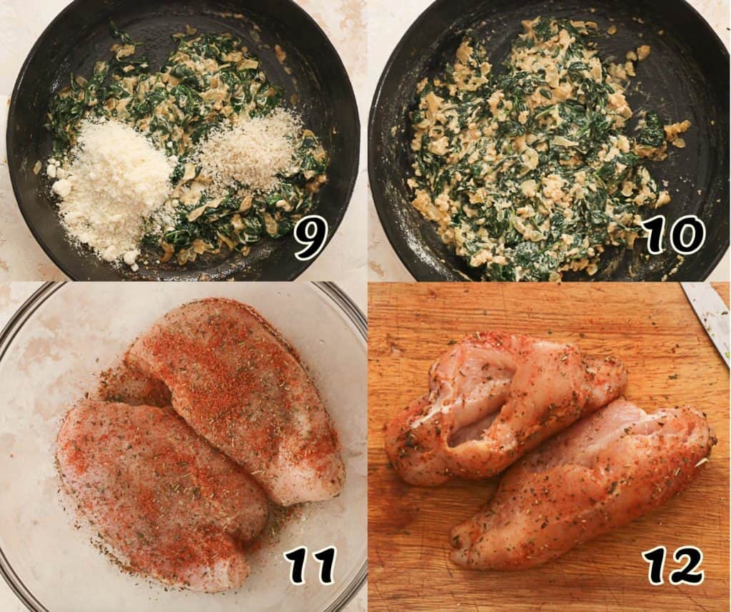 Spinach Stuffed Chicken Breasts 9-12