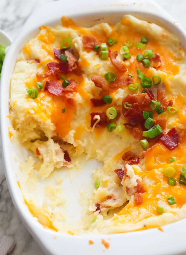 Loaded Mashed Potato Casserole - Immaculate Bites