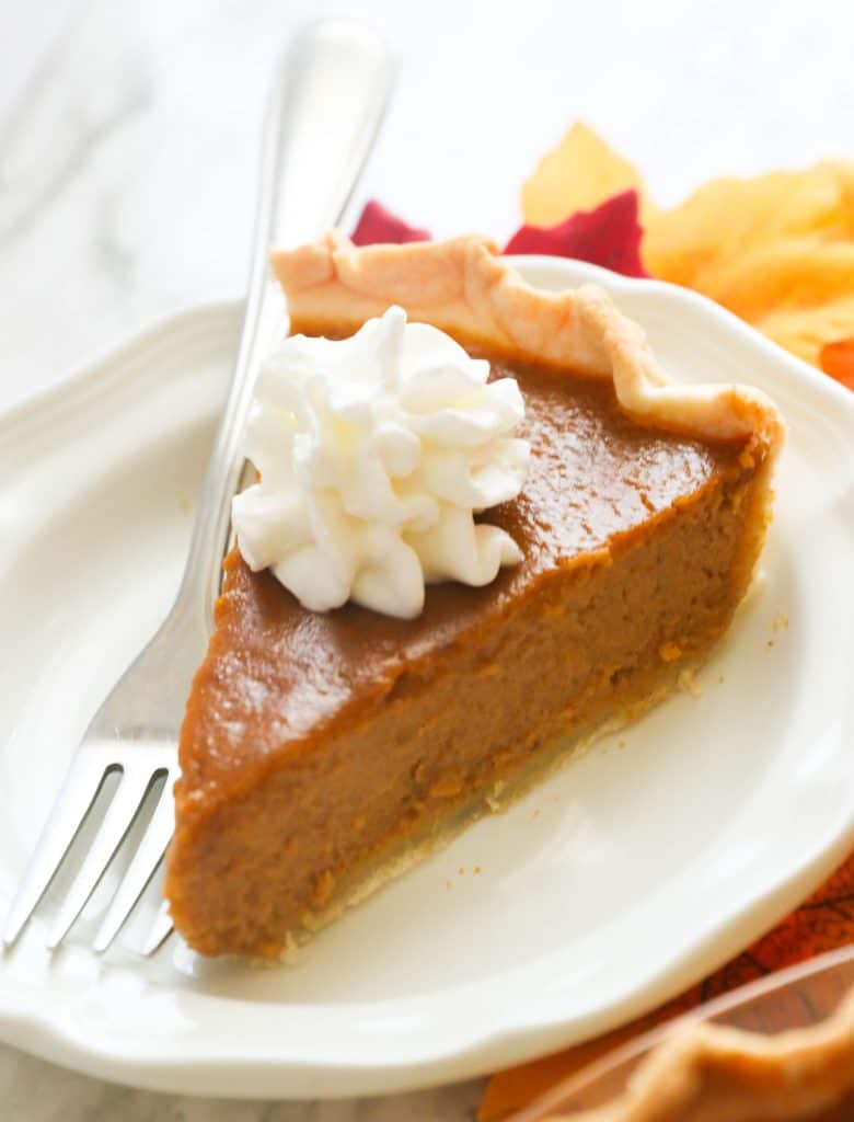 Pumpkin Pie with Homemade Whipped Cream