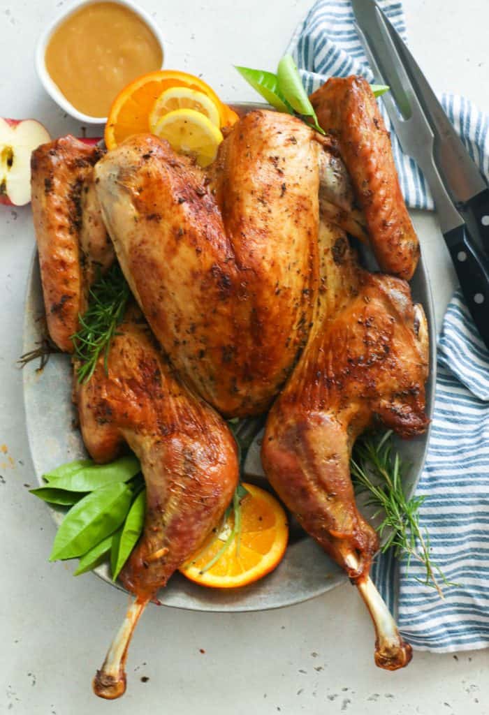 Freshly Baked Spatchcocked Turkey
