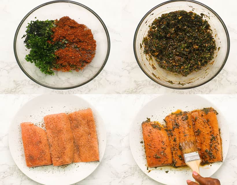 Salmon Steaks with Cajun Spice Mixture