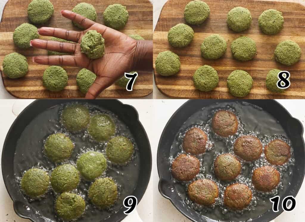 Forming the balls and frying them