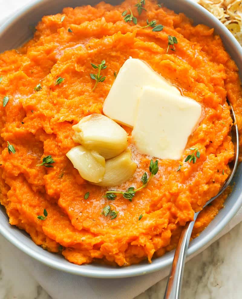 A Bowl of Mashed Sweet Potatoes