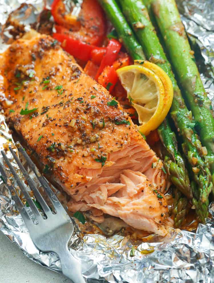 Salmon Recipe with herbs and veggies