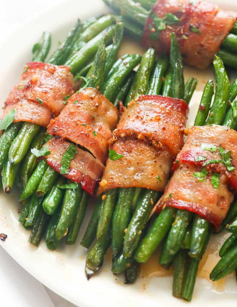 A Platter of Bacon Wrapped Green Beans