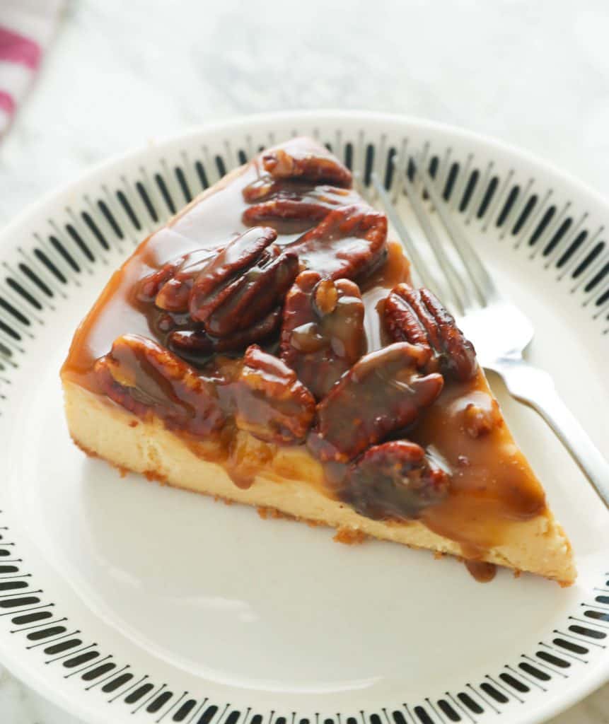 Sliced of Pecan Pie Cheesecake