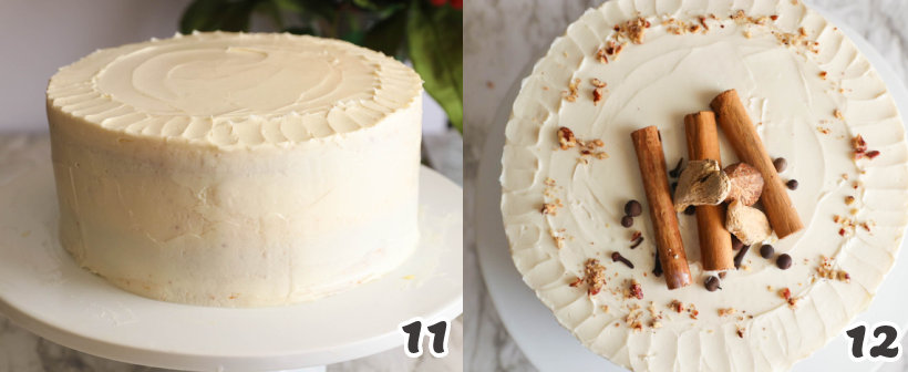 Decorating the cake