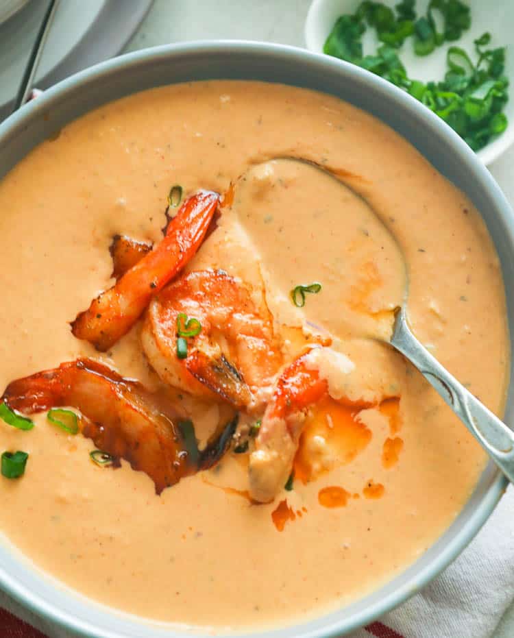 Shrimp Bisque with a Spoon