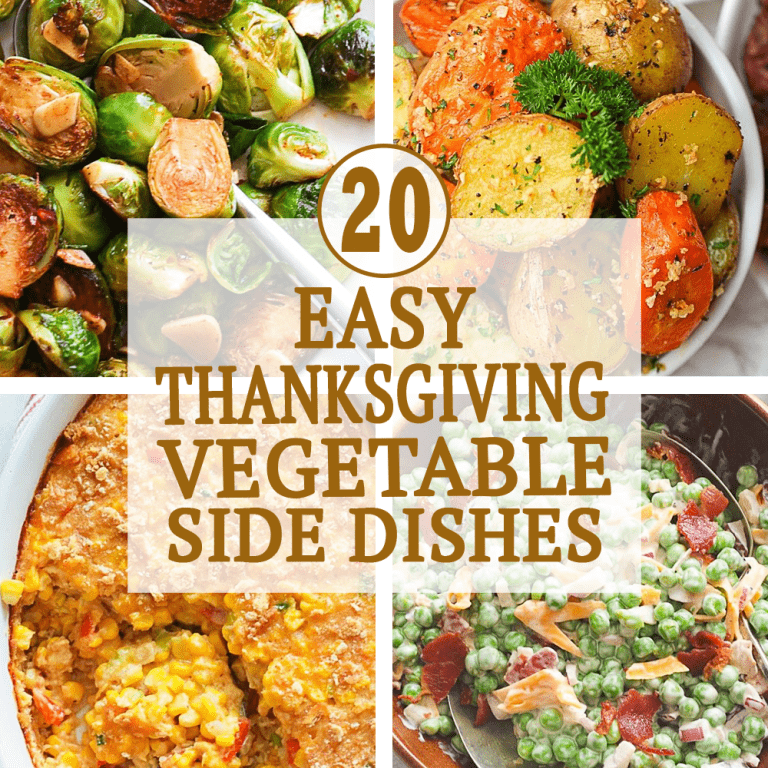 20 easy Thanksgiving vegetable side dishes.