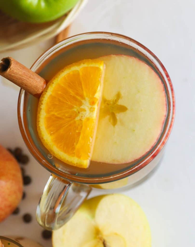 Apple Cider with orange slice