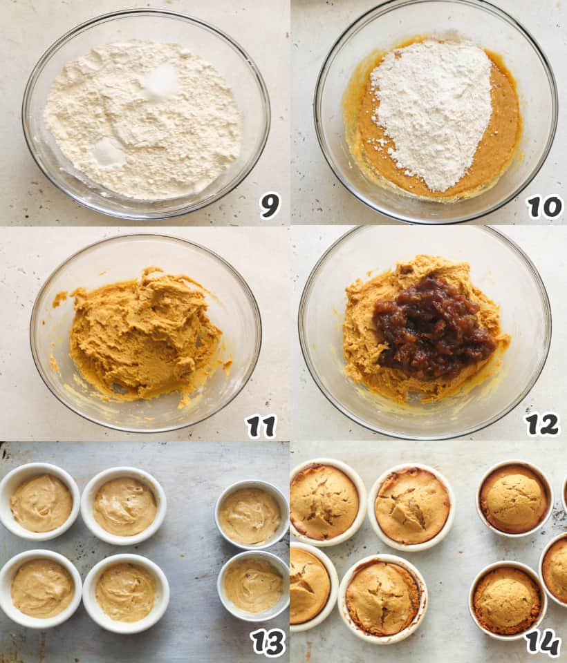 Making the batter with pureed dates