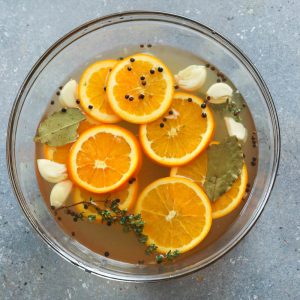 Brine Ingredients in a bowl