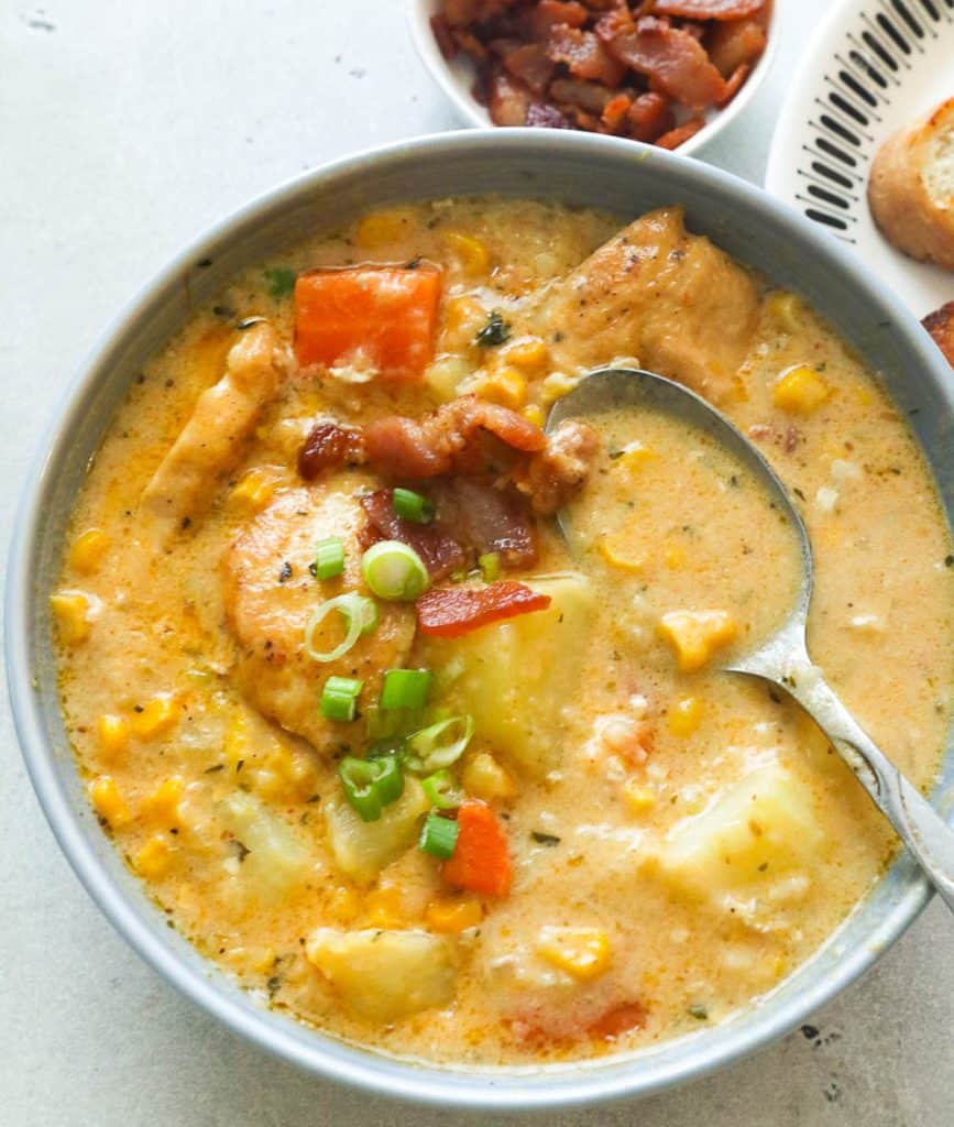 A Bowl of Chicken Corn Chowder