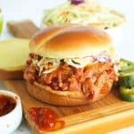 Pulled Pork Sandwich Served with Coleslaw