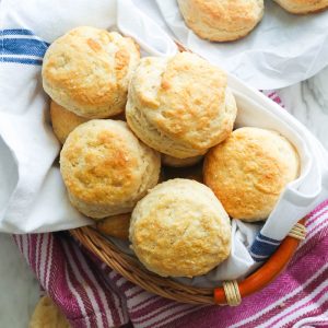 Three-Ingredient Biscuits in Basket