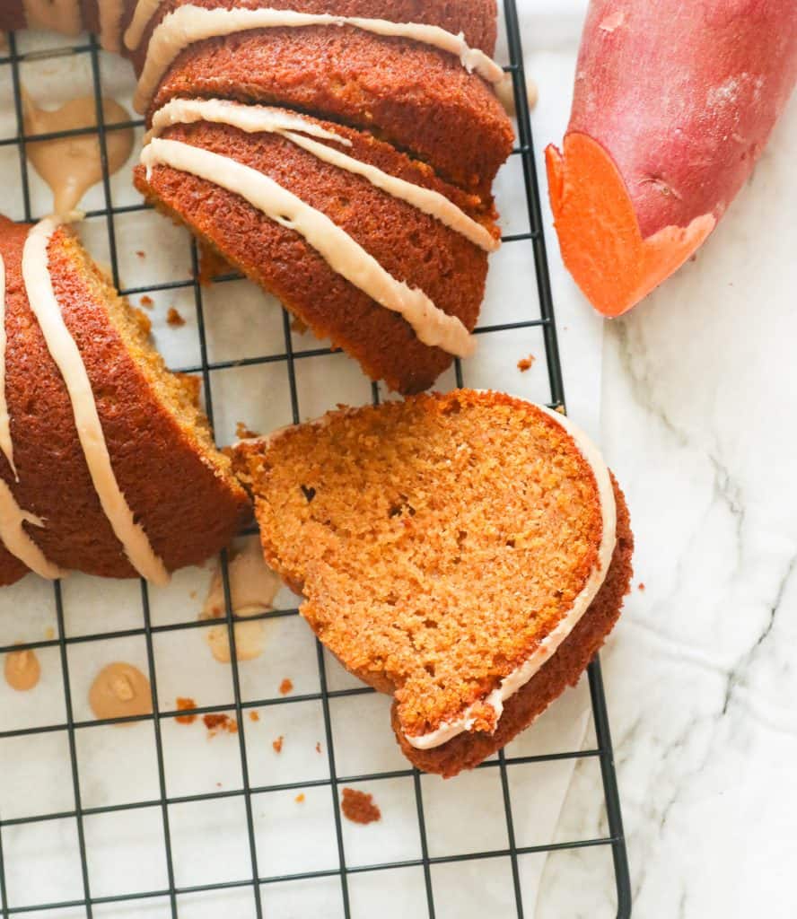 Sliced Sweet Potato Pound Cake