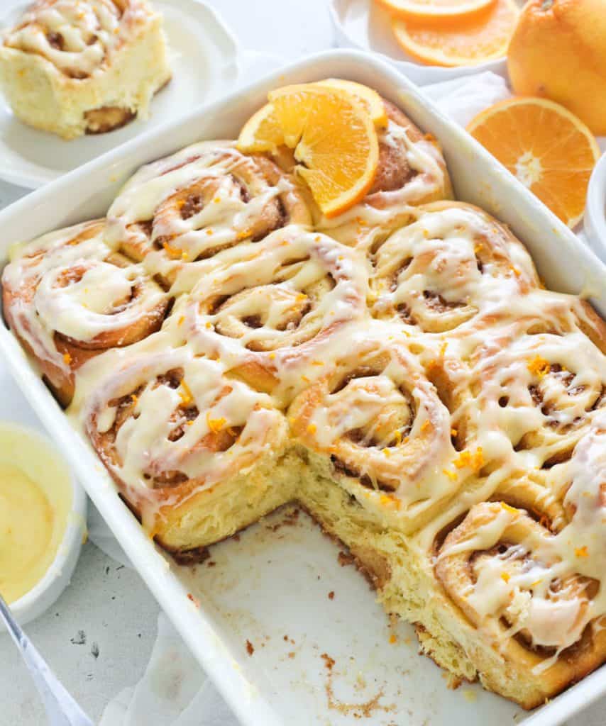 Orange Cinnamon Rolls with Orange Glaze