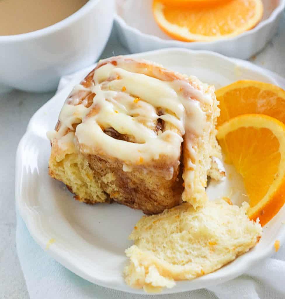 Peeled Through Orange Cinnamon Roll