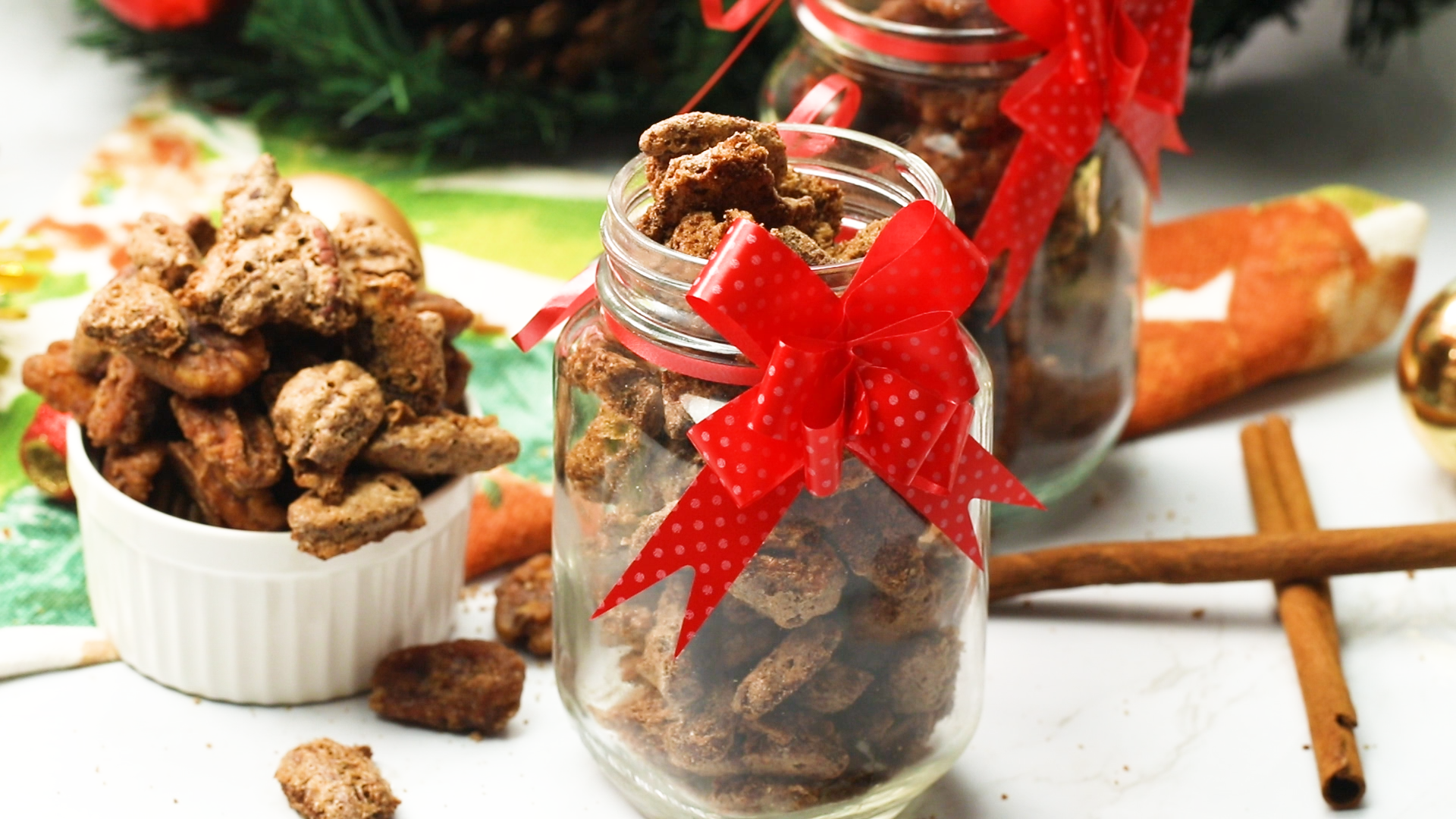 Candied Pecans in a Jar