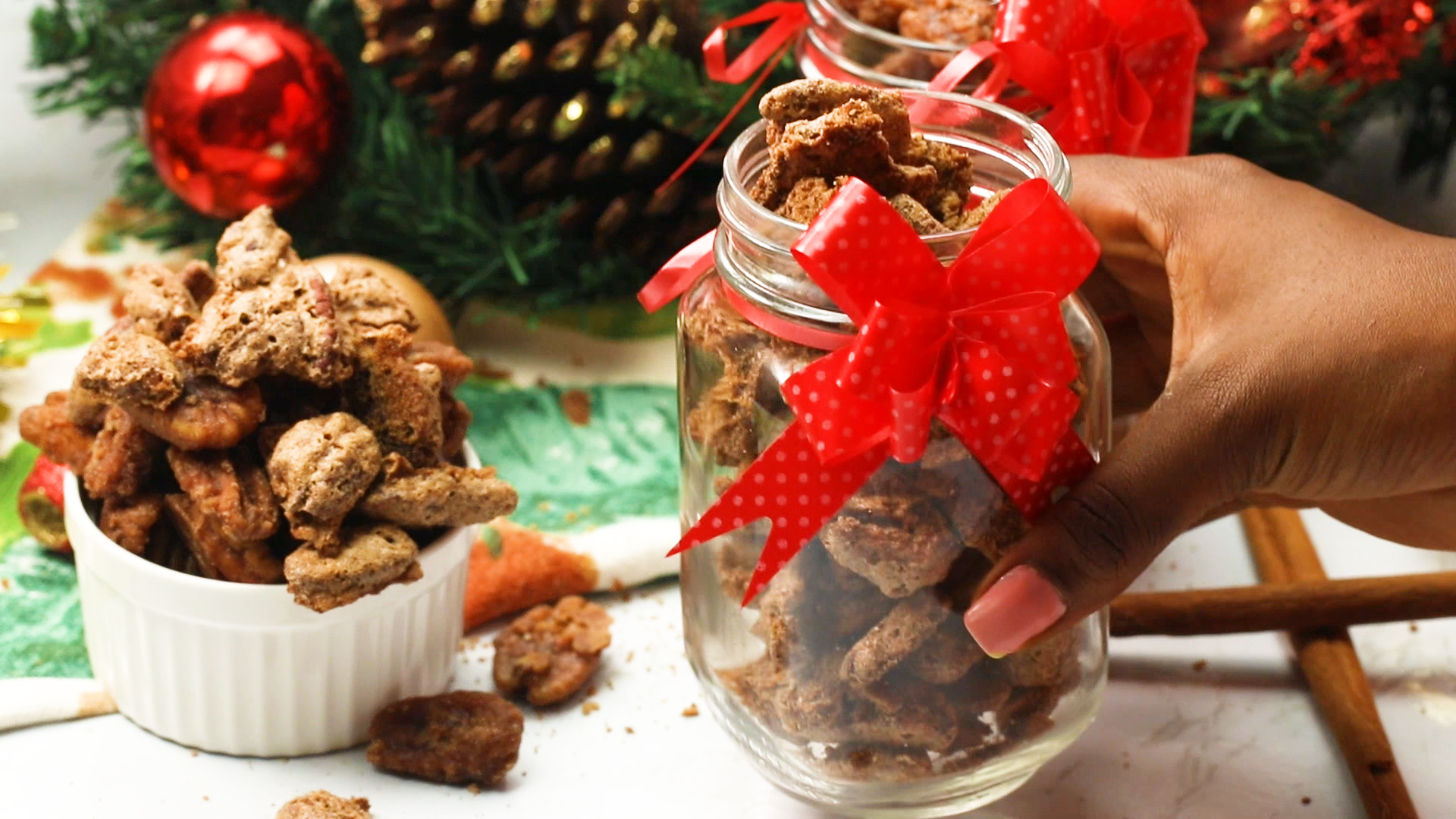 Candied Pecans as Holiday Gifts