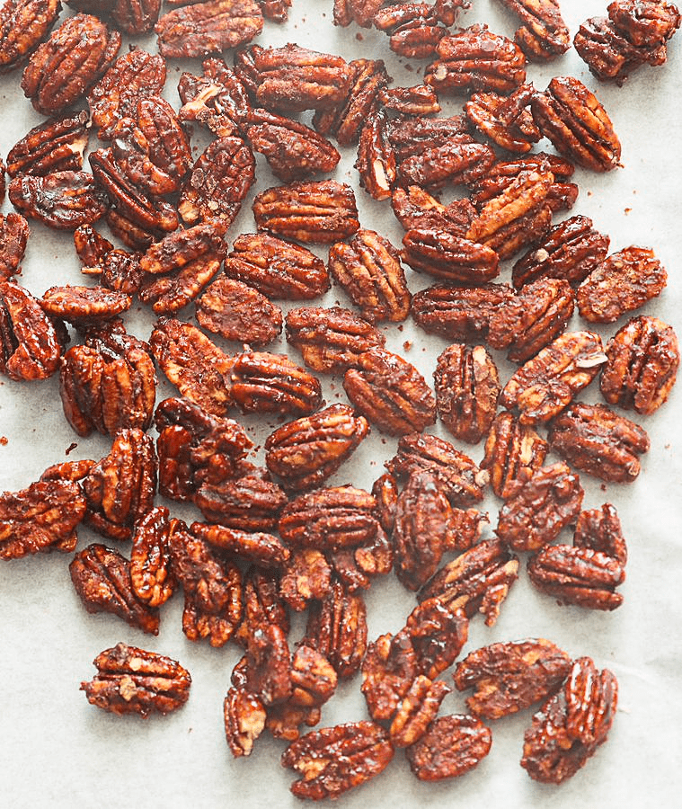 Candied Pecans on a Sheet Pan