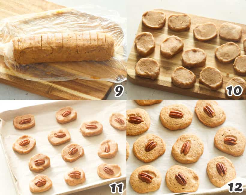 Cutting and Baking the Sandies Cookie Dough