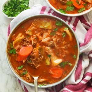 Cabbage Roll Soup with parsley