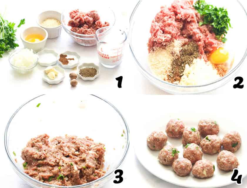 Getting the ingredients together and making the balls