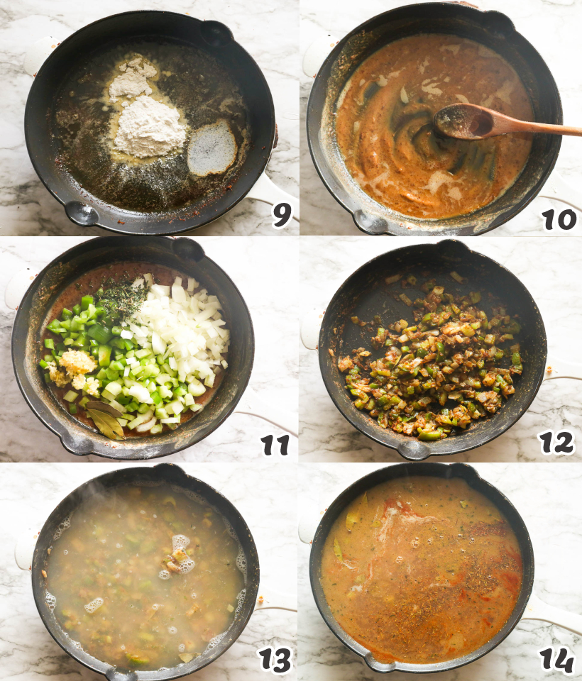 Making the Roux and letting it all simmer