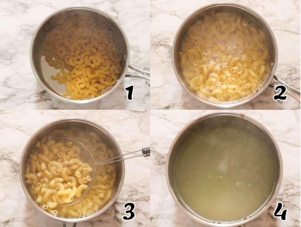Boiling the Macaroni Pasta
