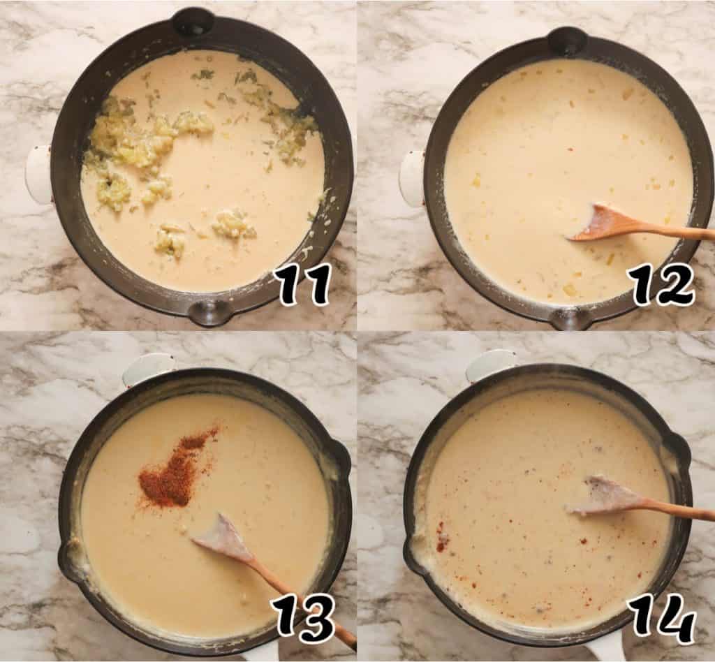 Making the Broccoli Mac and Cheese Sauce