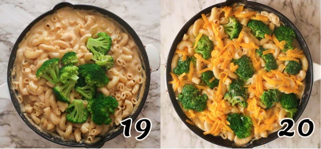 Topping the Macaroni with Broccoli