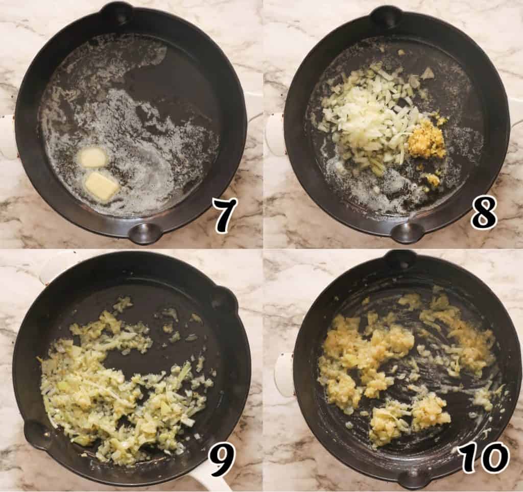 Sauteing garlic and onions