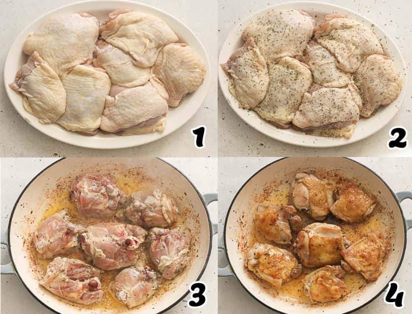 Cooking the Chicken for Chicken Scarpariello
