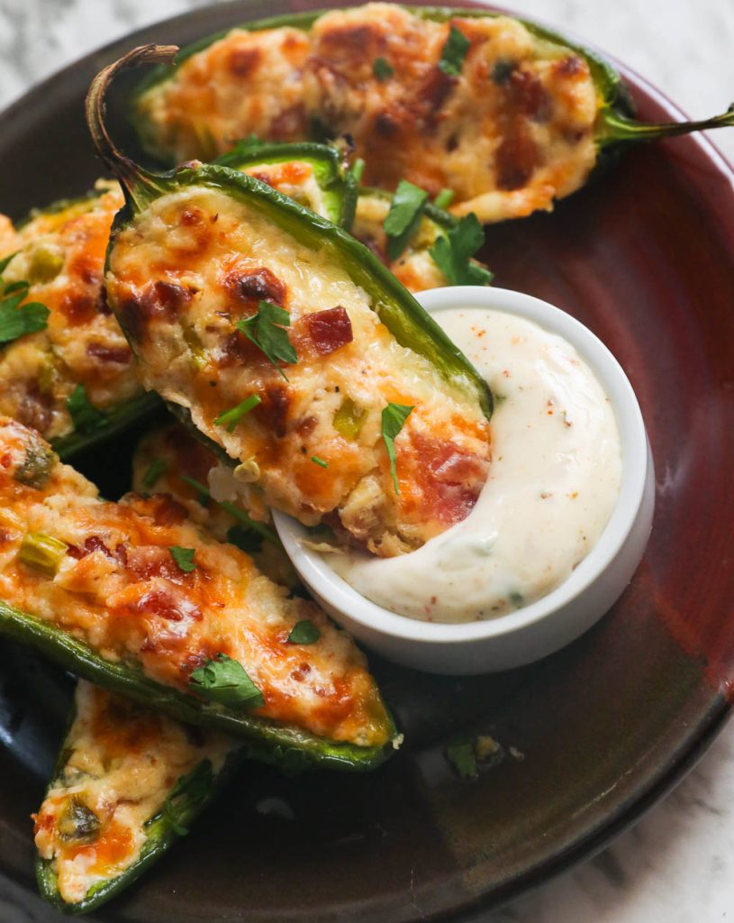 Jalapeno Popper Dipped in Ranch Sauce