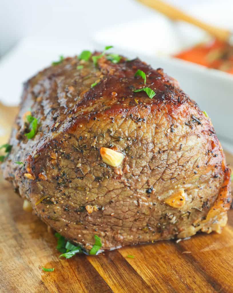 Juicy Roast Beef on a Chopping Board