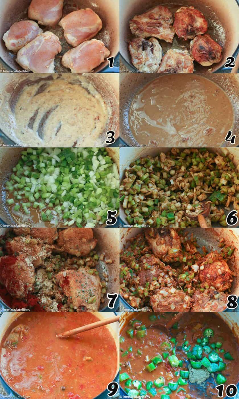 step-by-step photos on how to cook okra gumbo