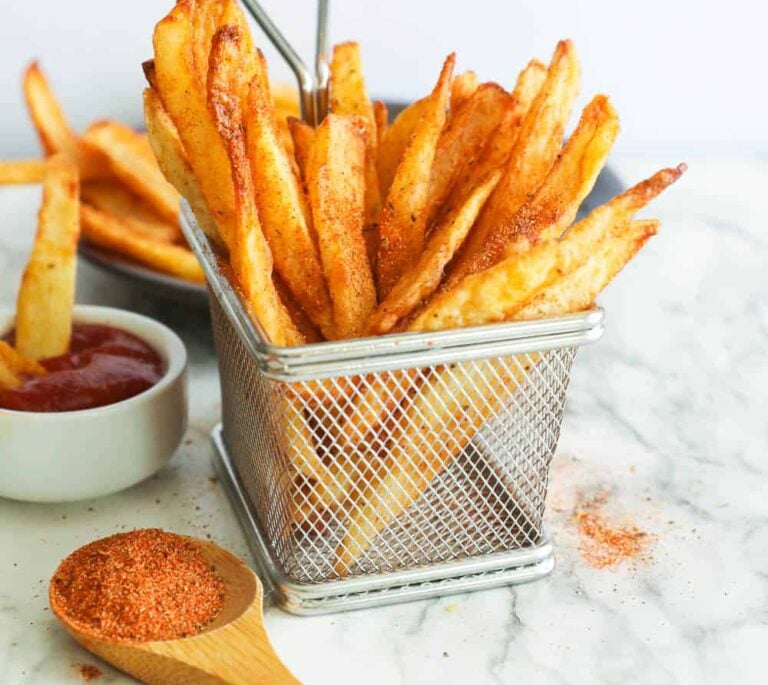 Seasoned Fries in a basket ready to enjoy