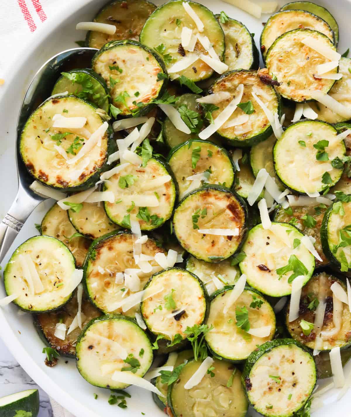 Zucchini with parmesan