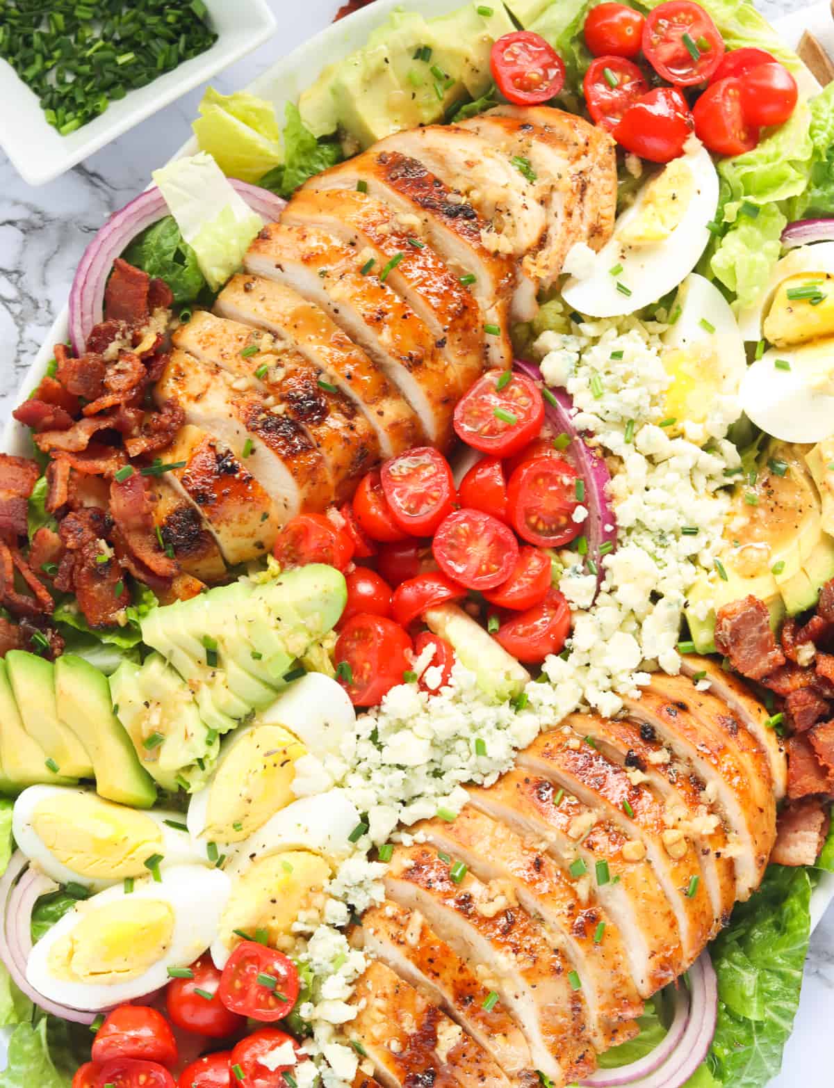 Cobb Salad with blue cheese and cherry tomatoes