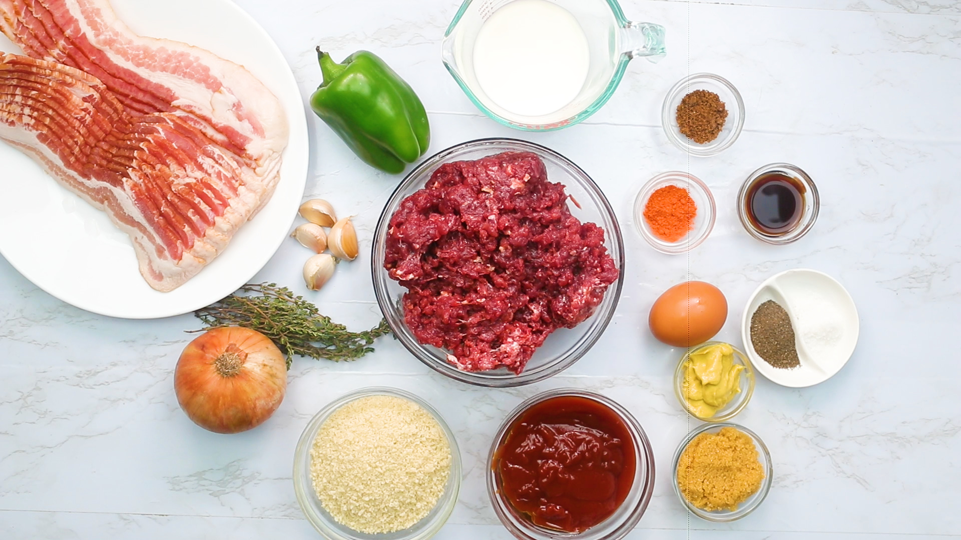Bacon Wrapped Meatloaf Ingredients