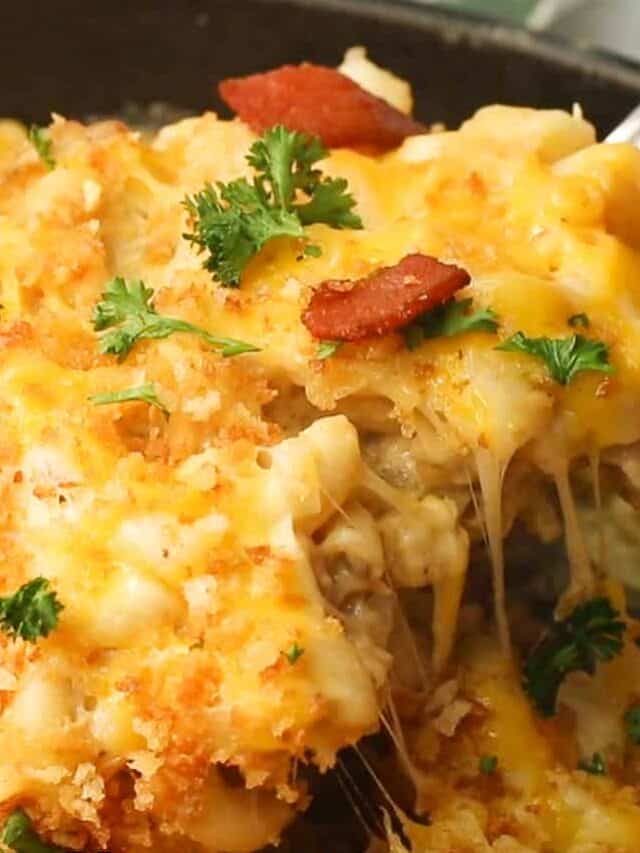Bacon Mac and Cheese super easy, delicious dinner recipe Immaculate Bites